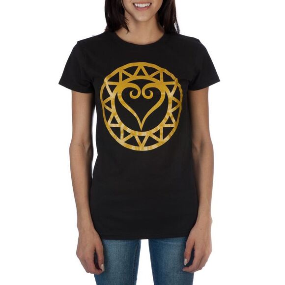 Kingdom Hearts Metallic Gold Women's Shirt - Picture 1 of 1